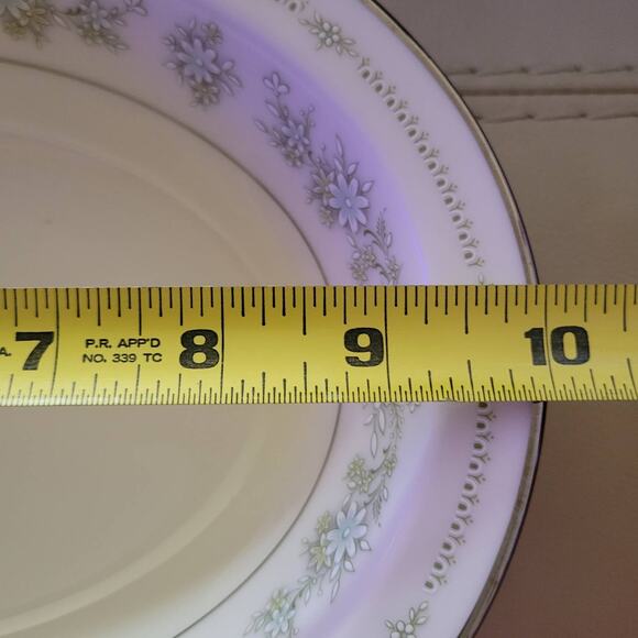 Noritake Ivory China Pattern Lexine 7007 Oval Serving Bowl Vintage - Picture 7 of 8
